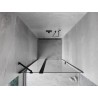 Mexen Mist hinged shower door 75 cm, transparent, black - 8A4-075-000-70-00