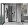 Mexen Mist hinged shower door 75 cm, transparent, black - 8A4-075-000-70-00