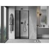 Mexen Mist left-hinged shower door 80 cm, black frame, black - 8A4-080-000-70-70-L
