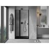 Mexen Mist left-hinged shower door 80 cm, black frame, black - 8A4-080-000-70-70-L