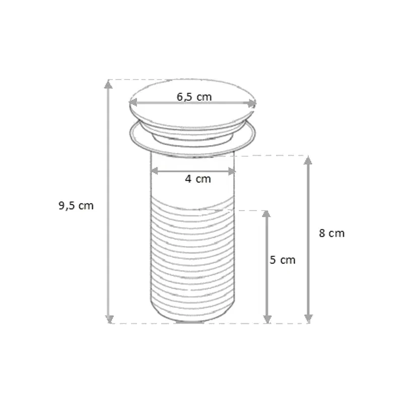 Mexen round click-clack stopper, black - 79910-70