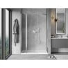 Mexen Mist 140 cm pivot shower door, transparent, chrome - 8A4-140-001-01-00