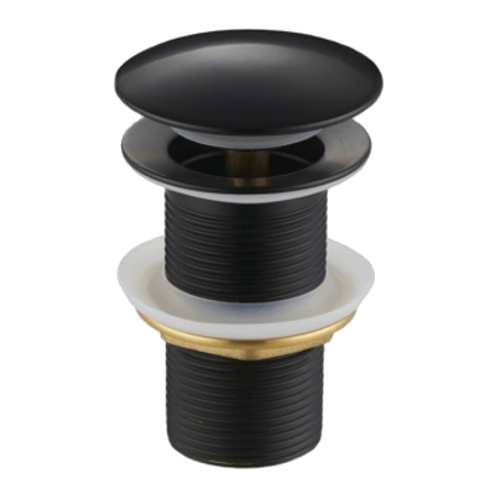 Mexen small round click-clack plug, Black - 79910-70