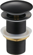 Mexen small round click-clack plug, Black - 79910-70