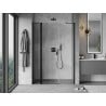 Mexen Mist 120 cm Swing Shower Door, Transparent, Black - 8A4-120-001-70-00