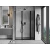 Mexen Mist right-hinged shower door 120 cm, black frame, black - 8A4-120-001-70-70-P