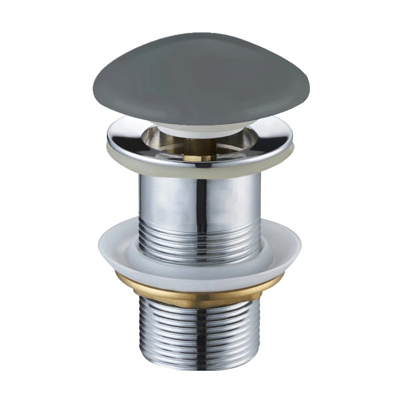 Mexen small round click-clack plug, Dark grey matt - 79910-71