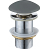 Mexen small round click-clack plug, Dark grey matt - 79910-71