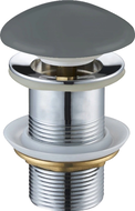 Mexen small round click-clack plug, Dark grey matt - 79910-71