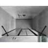 Mexen Mist right hinged shower door 155 cm, black grid, black - 8A4-155-001-70-77-P