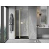 Mexen Mist L pivot shower door 105 cm, transparent, brushed gold - 8A4L-105-000-55-00
