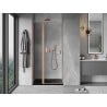 Mexen Mist L 100 cm Hinged Shower Door, Transparent, Brushed Copper - 8A4L-100-000-65-00