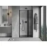 Mexen Mist L right-hinged shower door 115 cm, black frame, black - 8A4L-115-000-70-70-P