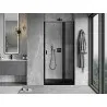 Mexen Mist L right-hinged shower door 115 cm, black frame, black - 8A4L-115-000-70-70-P