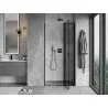 Mexen Mist L right-hinged shower door 115 cm, black frame, black - 8A4L-115-000-70-70-P