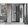 Mexen Mist L Right Hinged Shower Door 120 cm, Black Frame, Black - 8A4L-120-000-70-70-P