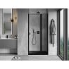 Mexen Mist L Right Hinged Shower Door 120 cm, Black Frame, Black - 8A4L-120-000-70-70-P