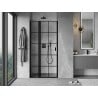 Mexen Mist L shower door hinged left 105 cm, black grid, black - 8A4L-105-000-70-77-L