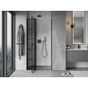 Mexen Mist L shower door hinged left 105 cm, black grid, black - 8A4L-105-000-70-77-L