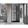 Mexen Mist L Right-Hinged Shower Door 110 cm, Black Grid, Black - 8A4L-110-000-70-77-P