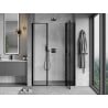 Mexen Mist L right hinged shower door 135 cm, black frame, black - 8A4L-135-001-70-70-P