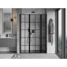 Mexen Mist L right-hinged shower door 160 cm, black grid, black - 8A4L-160-001-70-77-P
