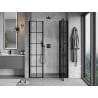 Mexen Mist L right-hinged shower door 160 cm, black grid, black - 8A4L-160-001-70-77-P