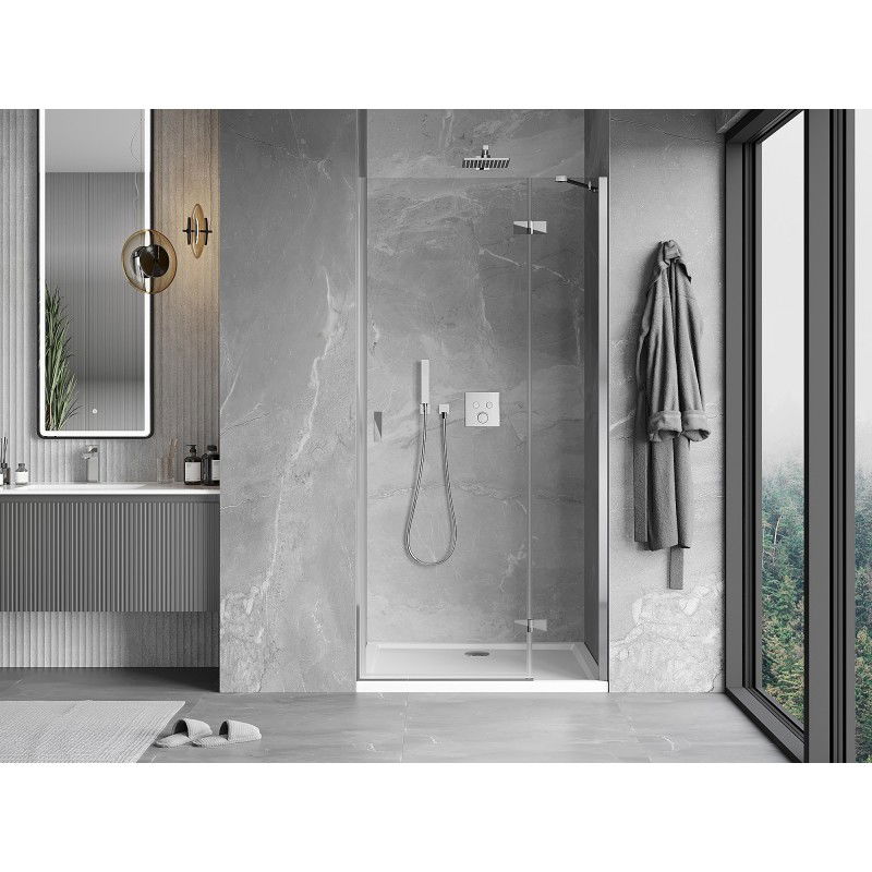 Mexen Mist-H right folding shower doors 90 cm, transparent, chrome - 8A5-090-000-01-00-P