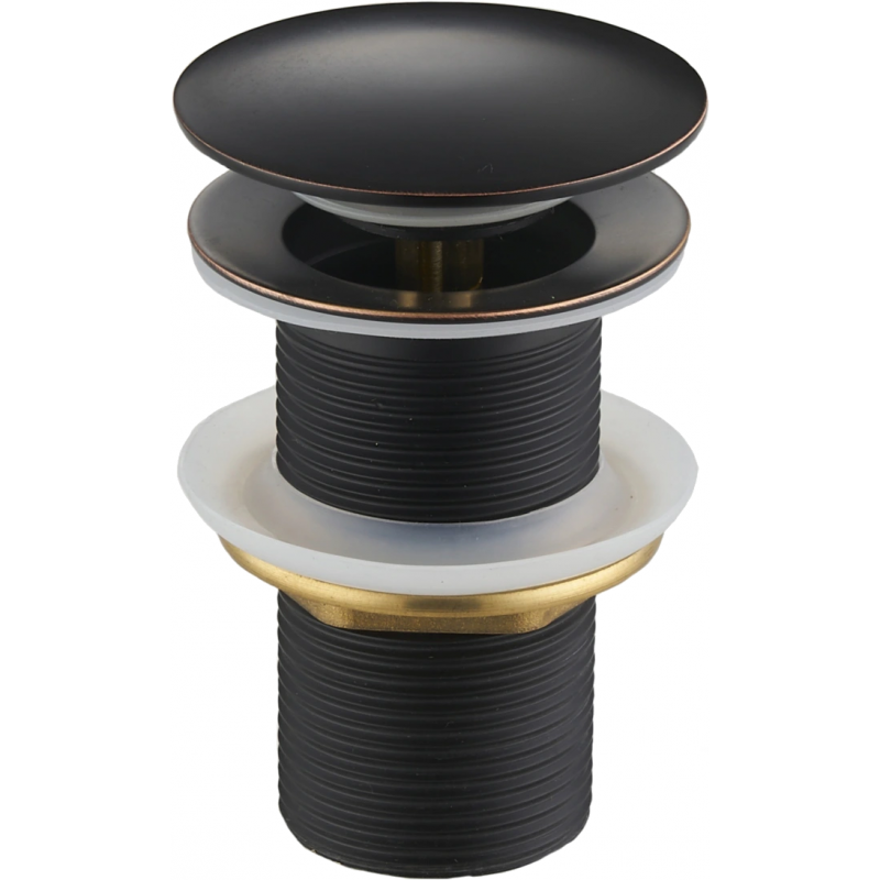 Mexen Click-Clack Waste Round, Antique Black - 79910-79