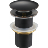Mexen small round click-clack plug, Antique black - 79910-79