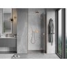 Mexen Mist-H 90 cm Right Hinged Shower Door, Transparent, Brushed Copper - 8A5-090-000-65-00-P