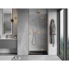 Mexen Mist-H right hinged shower door 120 cm, transparent, brushed copper - 8A5-120-000-65-00-P