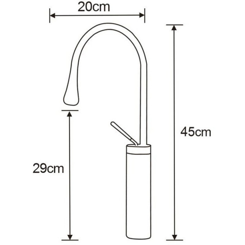 Mexen Dorado tall faucet, gold - 747310-50