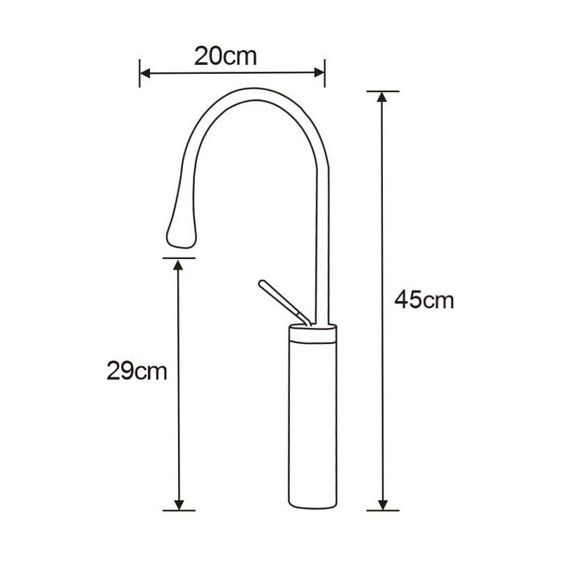 Mexen Dorado sink faucet, black - 747310-70