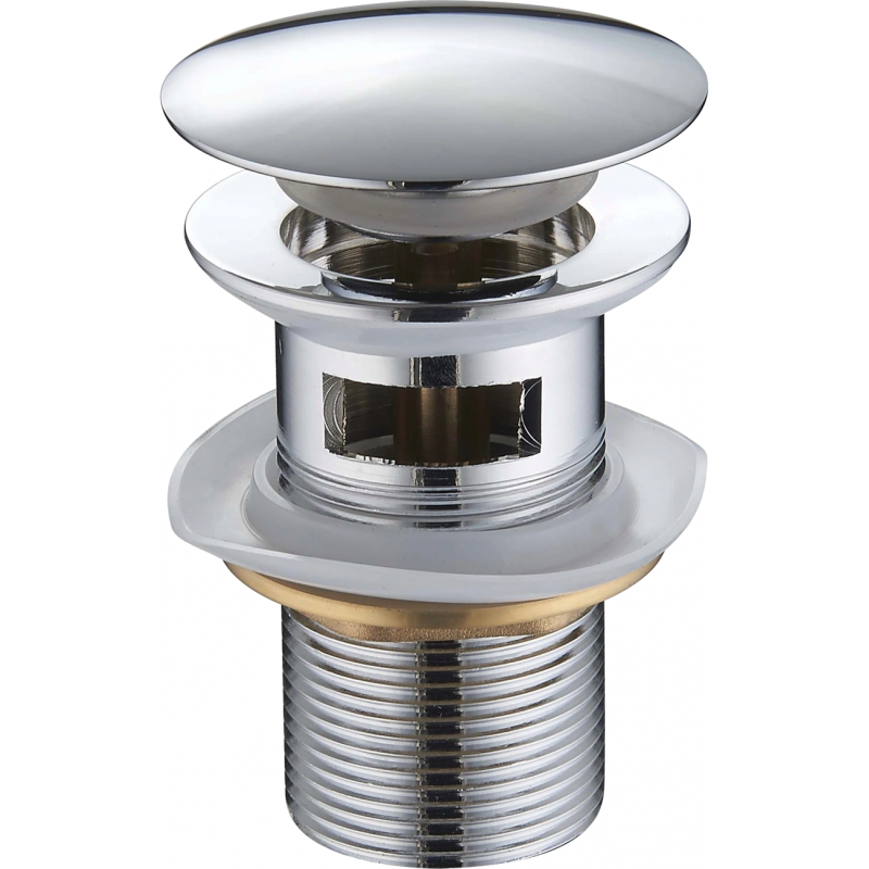Mexen round click-clack drain with overflow, chrome - 79920-00