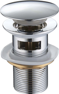 Mexen round click-clack plug with overflow, Chrome - 79920-00
