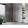 Mexen Mist L semi-circular hinged shower enclosure 100 x 100 cm, transparent, brushed copper - 8A33L-100-100-65-00