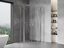 Mexen Mist semi-circular shower enclosure pivot 90 x 90 cm, transparent, chrome - 8A32-090-090-01-00