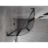 Mexen Mist L Semi-Circular Pivot Shower Enclosure 80 x 80 cm, Black Frame, Black - 8A32L-080-080-70-70