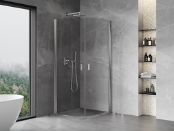 Mexen Mist semi-circular shower cabin with hinged door 90 x 90 cm, transparent, chrome - 8A31-090-090-01-00