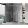 Mexen Mist semi-circular hinged shower cabin 80 x 80 cm, transparent, chrome - 8A31-080-080-01-00