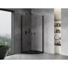 Mexen Mist semicircular shower cabin hinged 90 x 90 cm, transparent, black - 8A31-090-090-70-00