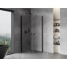 Mexen Mist semicircular shower cabin hinged 90 x 90 cm, transparent, black - 8A31-090-090-70-00