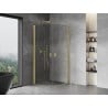 Mexen Mist semi-circular shower cubicle with hinged door 90 x 90 cm, transparent, brushed gold - 8A31-090-090-55-00