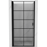 Mexen Mist-B left-hinged shower door 70 cm, black grid, black - 8A2-070-000-70-77-L