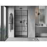 Mexen Mist-B left-hinged shower door 70 cm, black grid, black - 8A2-070-000-70-77-L