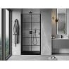 Mexen Mist-B 90cm Left Hinged Shower Door, Black Grid, Black - 8A2-090-000-70-77-L