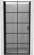 Mexen Mist-B left-hinged shower door 100 cm, black grid, black - 8A2-100-000-70-77-L