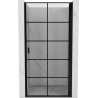 Mexen Mist-B 90 cm Right Hinged Shower Door, Black Grid, Black - 8A2-090-000-70-77-P