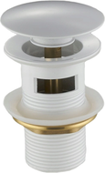 Mexen round click-clack plug with overflow, White - 79920-20